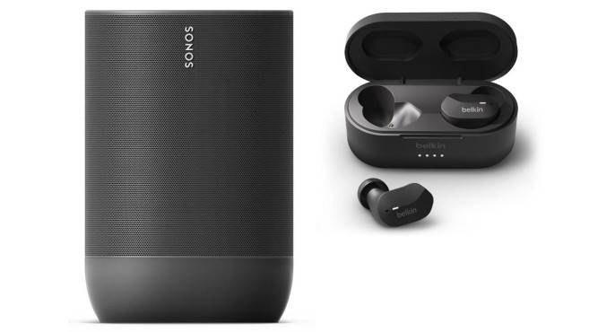 35 Prozent sparen: Bluetooth-Box Sonos Move inklusive Bluetooth-Kopfhörer